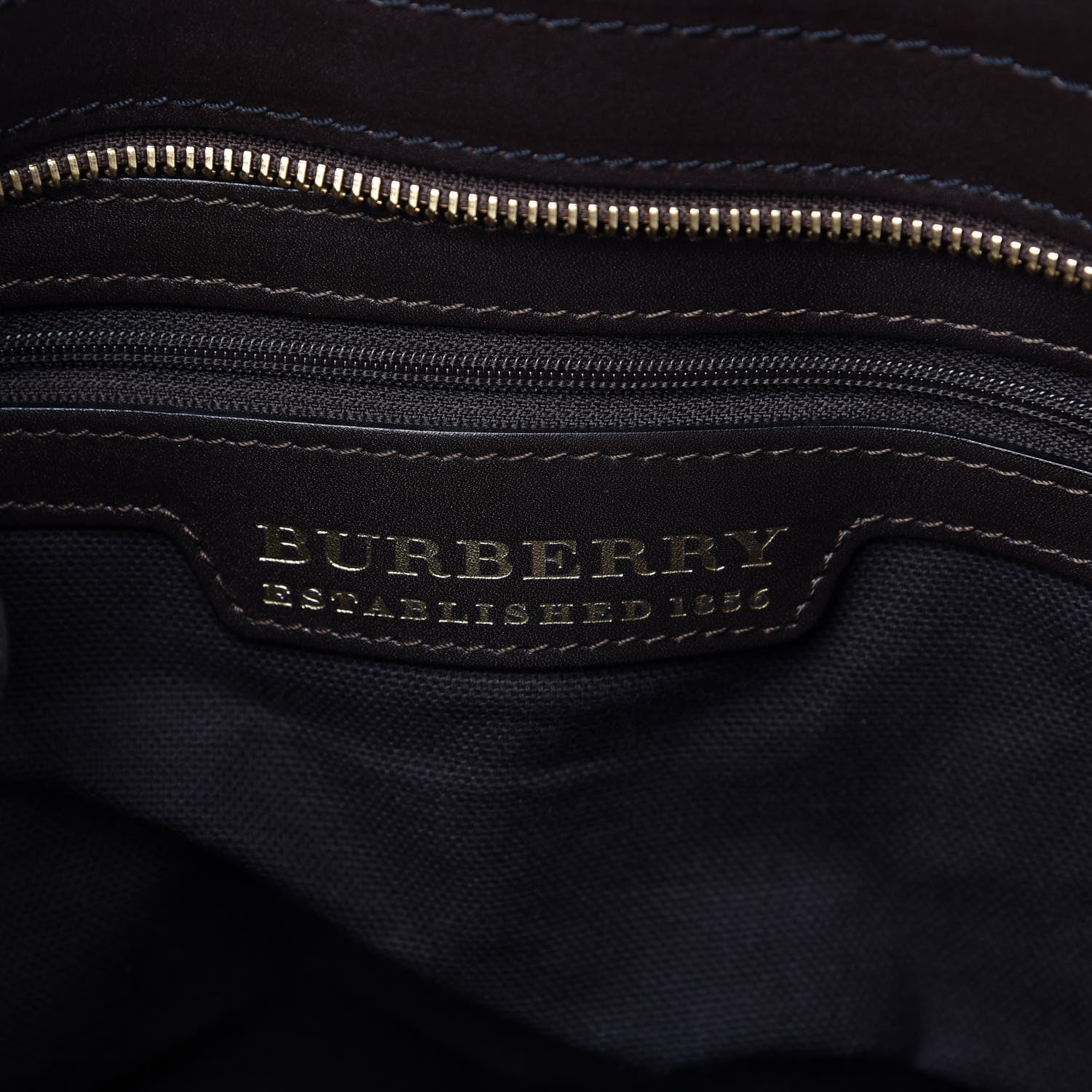 Burberry Haymarket Check Metal Stitch Lowry Dark Brown 8 of 9