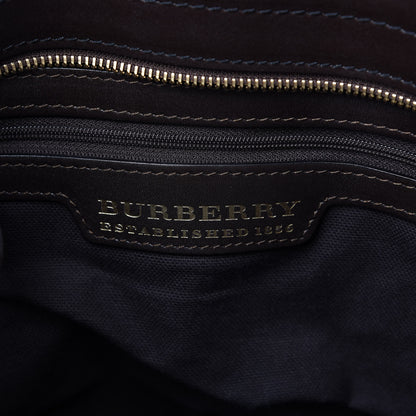 Burberry Haymarket Check Metal Stitch Lowry Dark Brown 8 of 9
