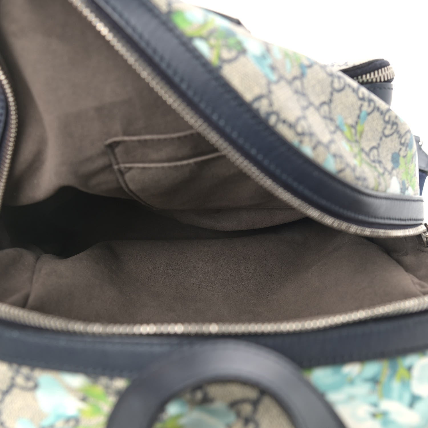 Gucci GG Supreme Monogram Blooms Small Day Backpack Blue 5 of 10