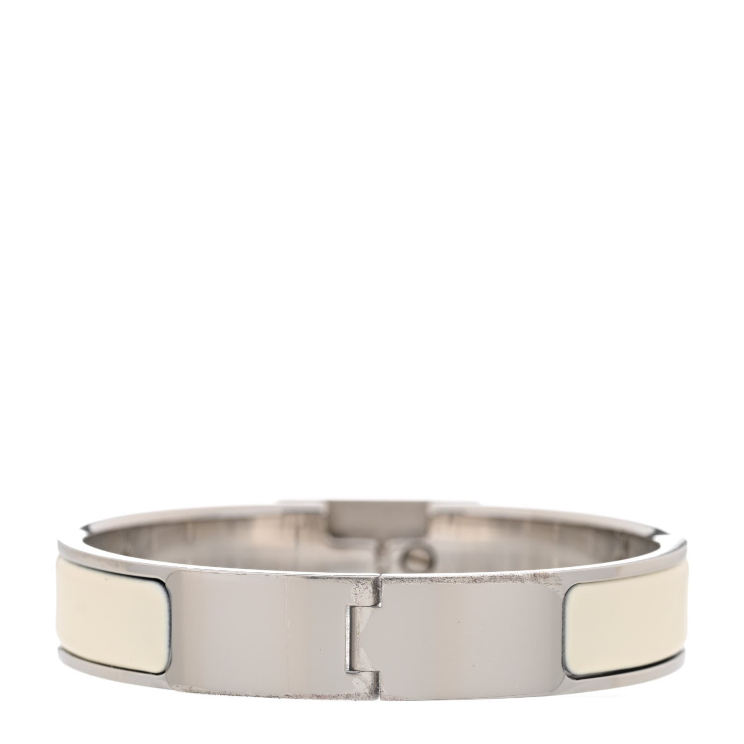 Hermes Enamel Clic Anneau Bracelet PM Craie 3 of 5