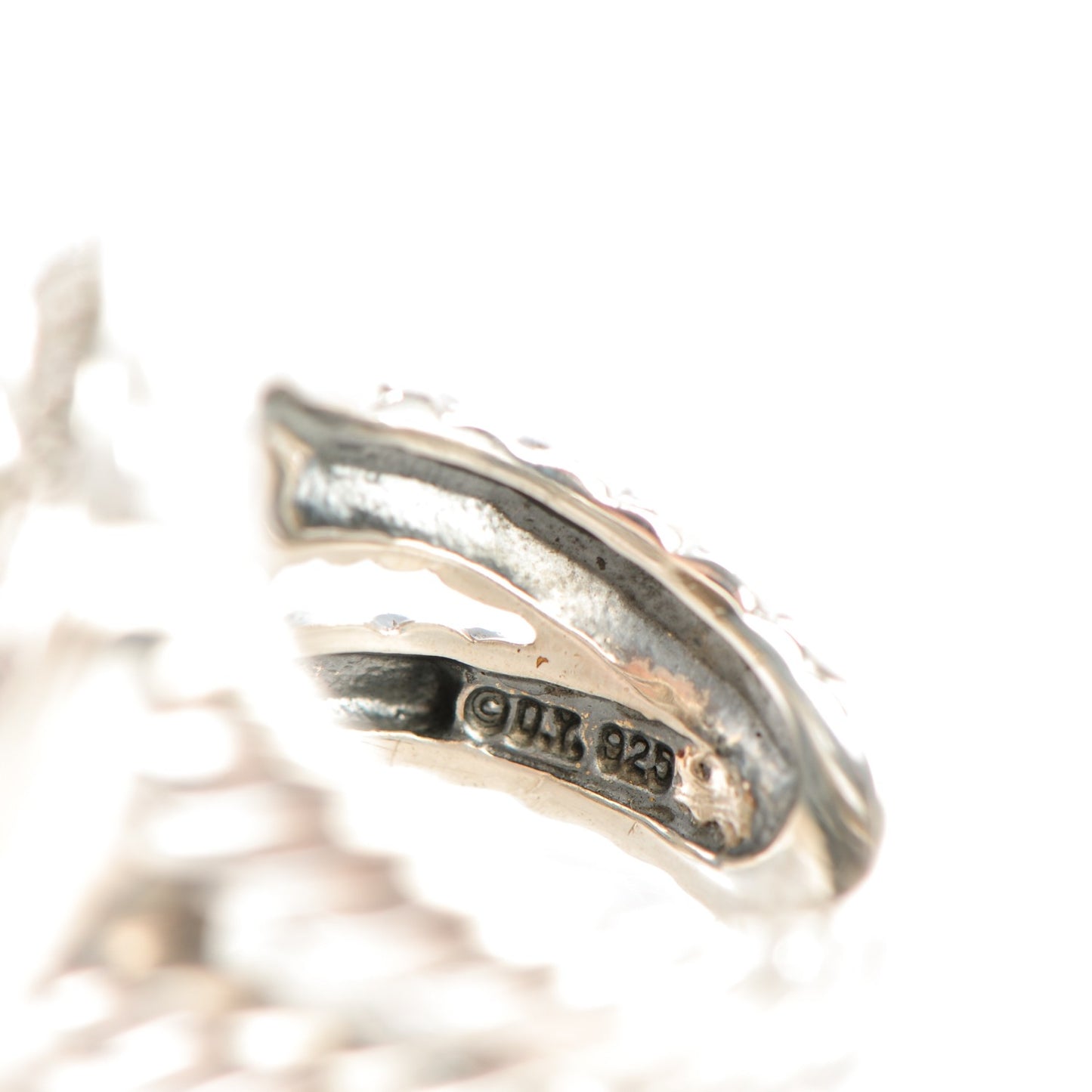 Sterling Silver Diamond Hematite 11mm Albion Ring 44 3