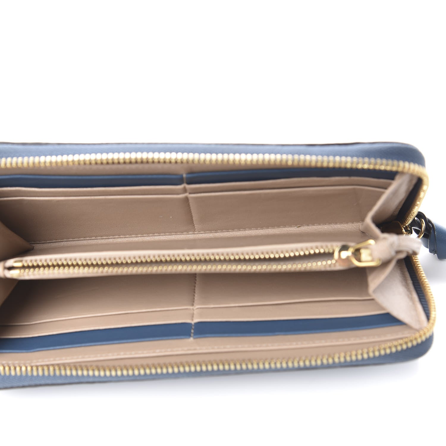 Chloe Grained Calfskin Alphabet Long Zip Around Wallet Vinyl Blue 4 of 8