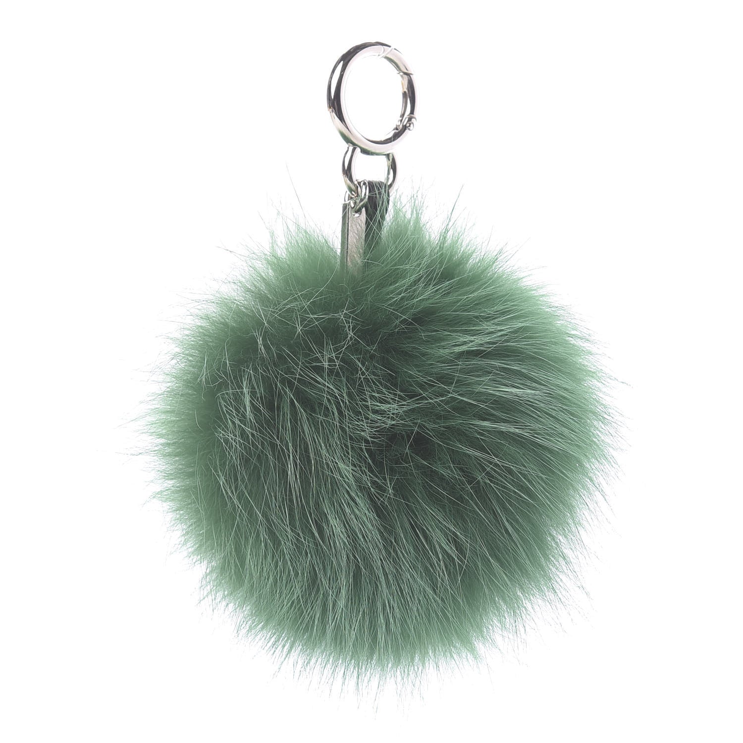 Fendi Fox Mink Rabbit Fur Vitello Dolce Minty Mini Monster Bag Bug Charm Jade Multicolor 3 of 6