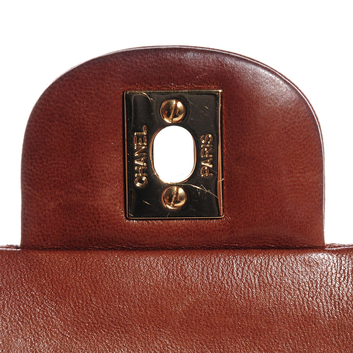 Chanel Lambskin Medium Double Flap Chocolate Brown 6 of 8