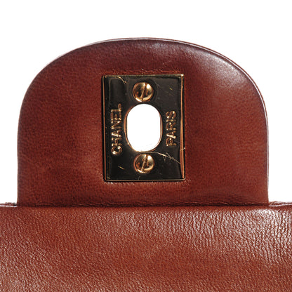 Chanel Lambskin Medium Double Flap Chocolate Brown 6 of 8