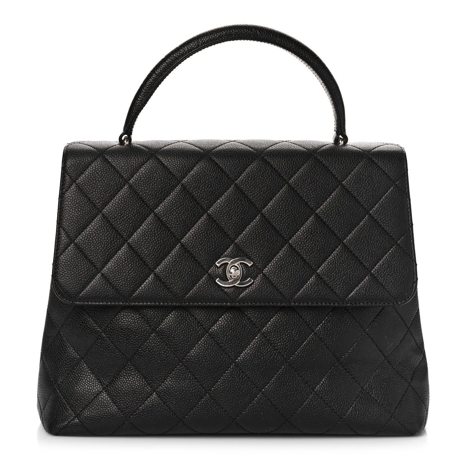 Chanel Caviar Quilted Jumbo Kelly Flap Black 1 of 9