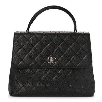 Chanel Caviar Quilted Jumbo Kelly Flap Black 1 of 9