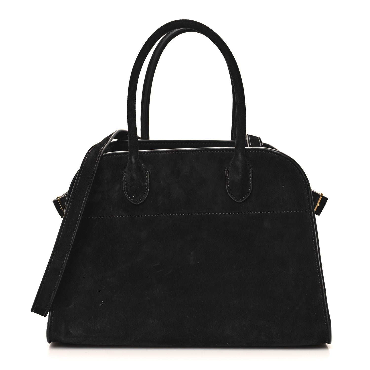 The Row Suede Soft Margaux 10 Bag Black 1 of 11