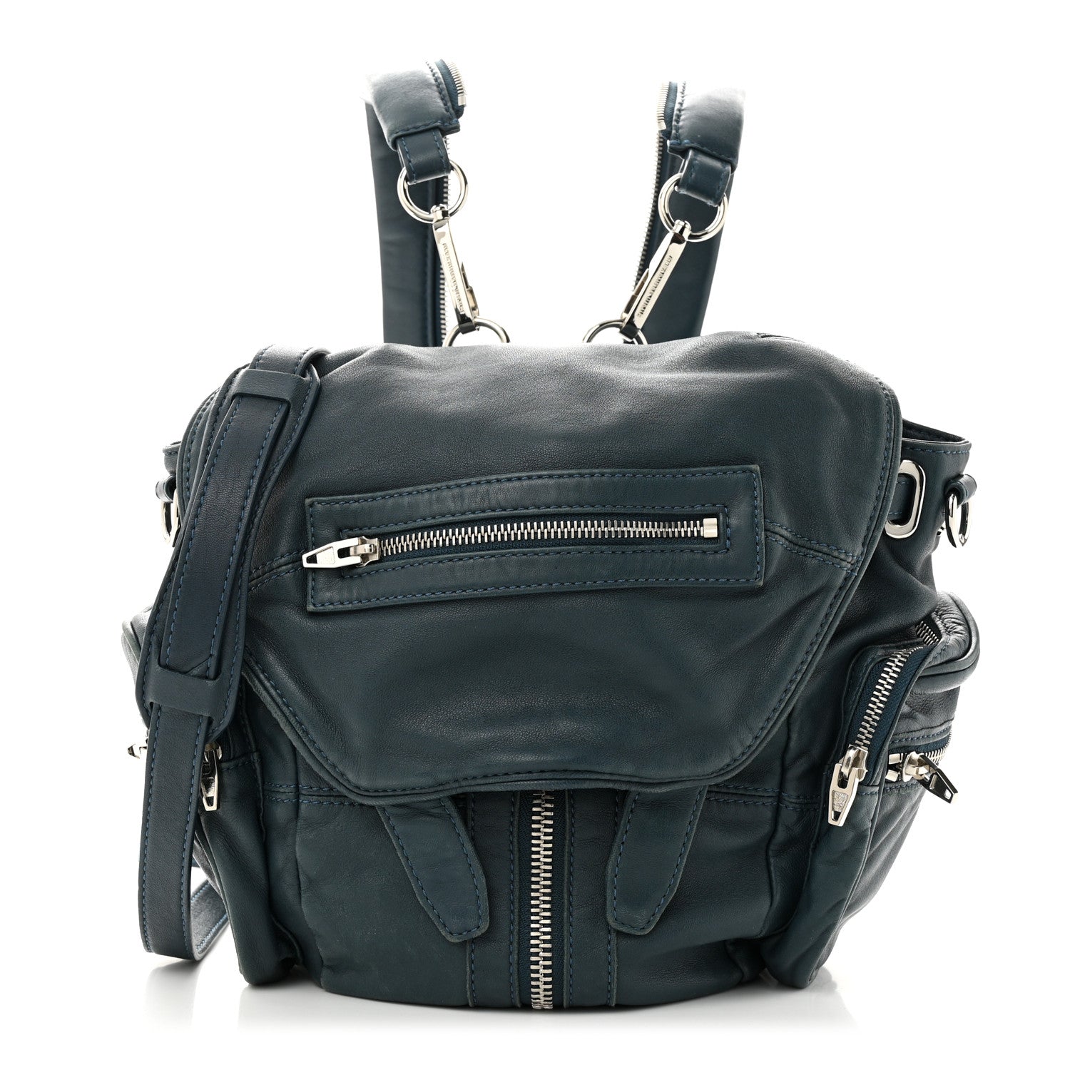 Alexander Wang Lambskin Mini Marti Backpack Petrol Rhodium Hardware 1 of 9