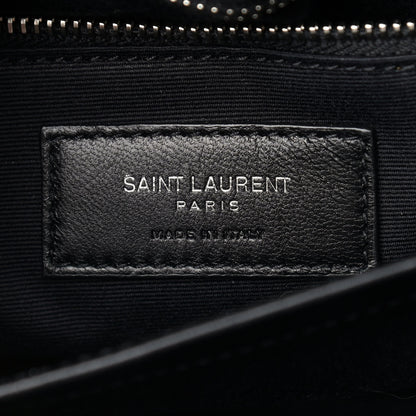 Saint Laurent Calfskin Y Quilted Monogram Toy Loulou Crossbody Bag Black 7 of 12