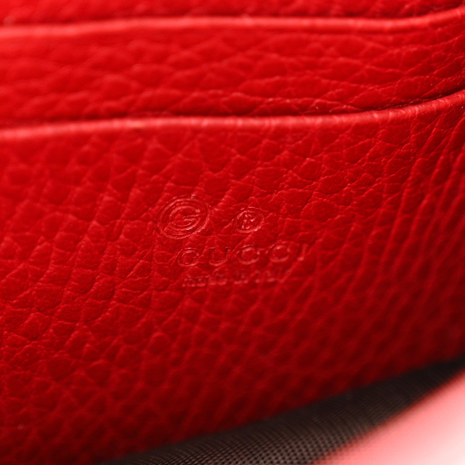 Gucci Dollar Calfskin Interlocking G Chain Wallet Red 6 of 11