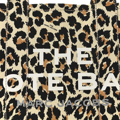 Marc Jacobs Cotton Canvas Leopard Print Large The Traveler Tote Bag 8 of 10