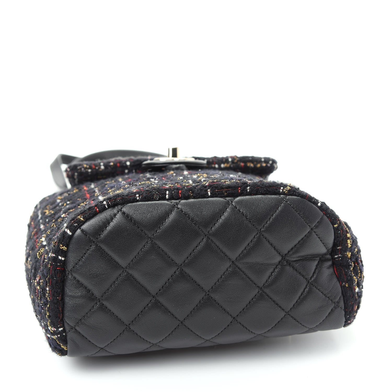 Chanel Tweed Mini Urban Spirit Backpack Black Gold 3 of 8