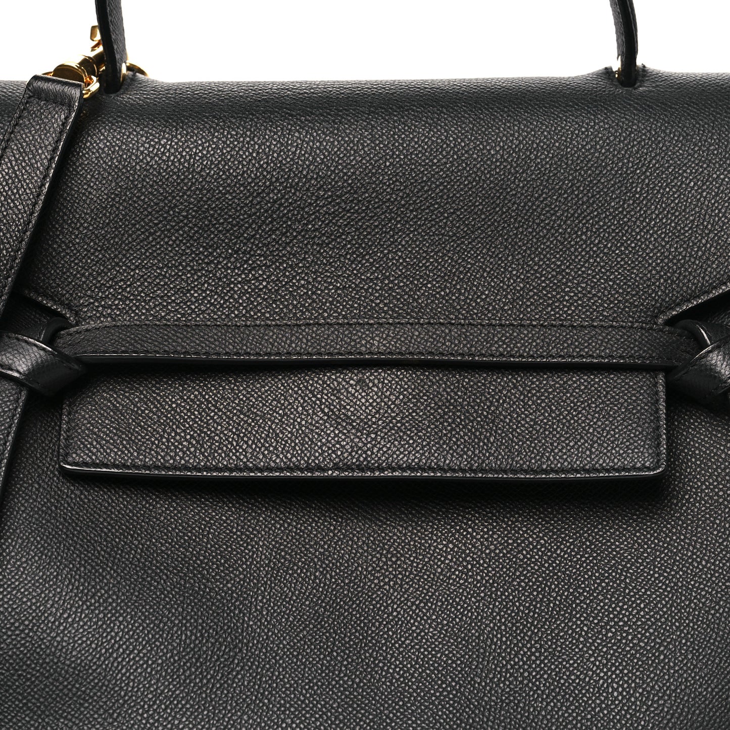 Grained Calfskin Mini Belt Bag Black