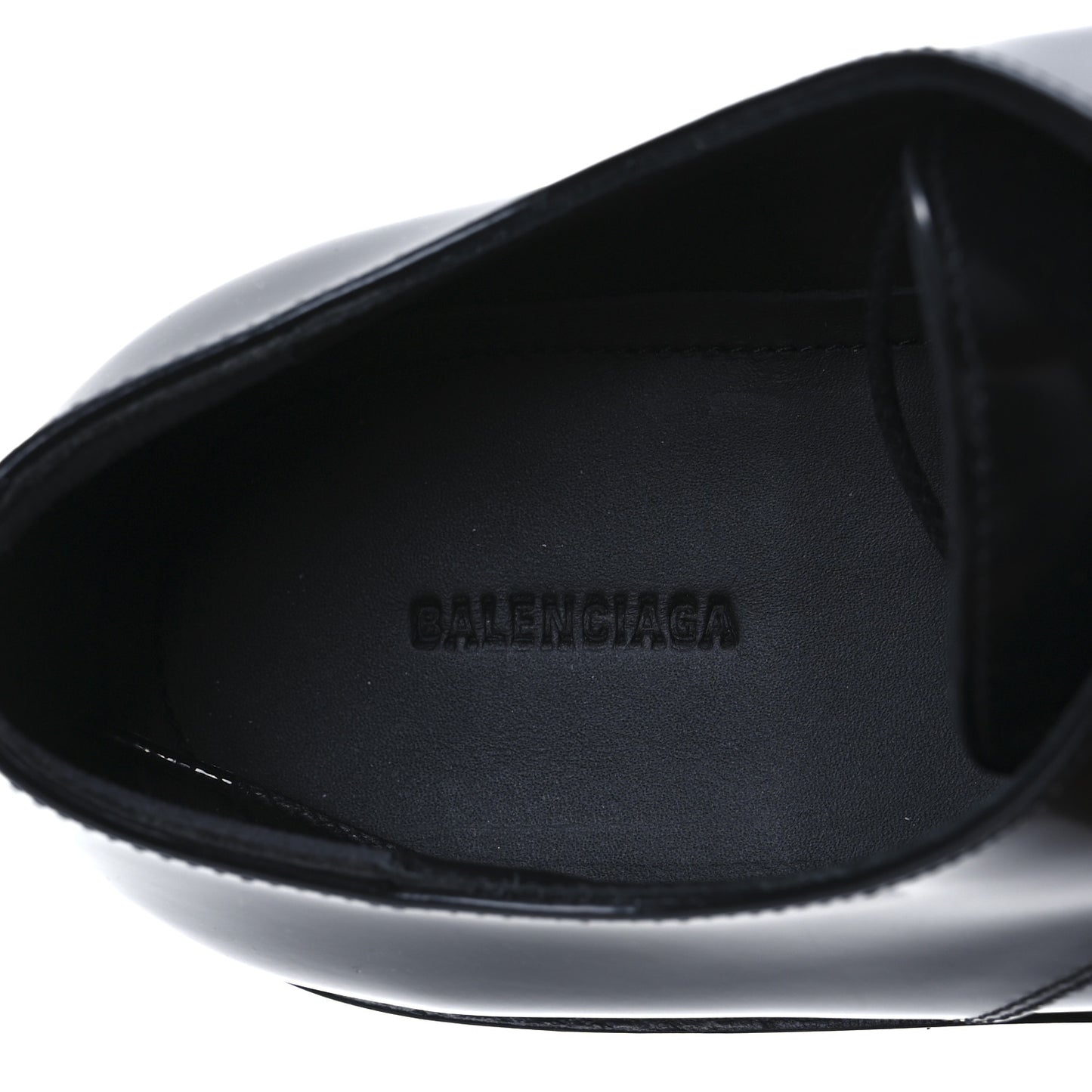 Calfskin Mens Square Toe Derby Shoes 40 Black