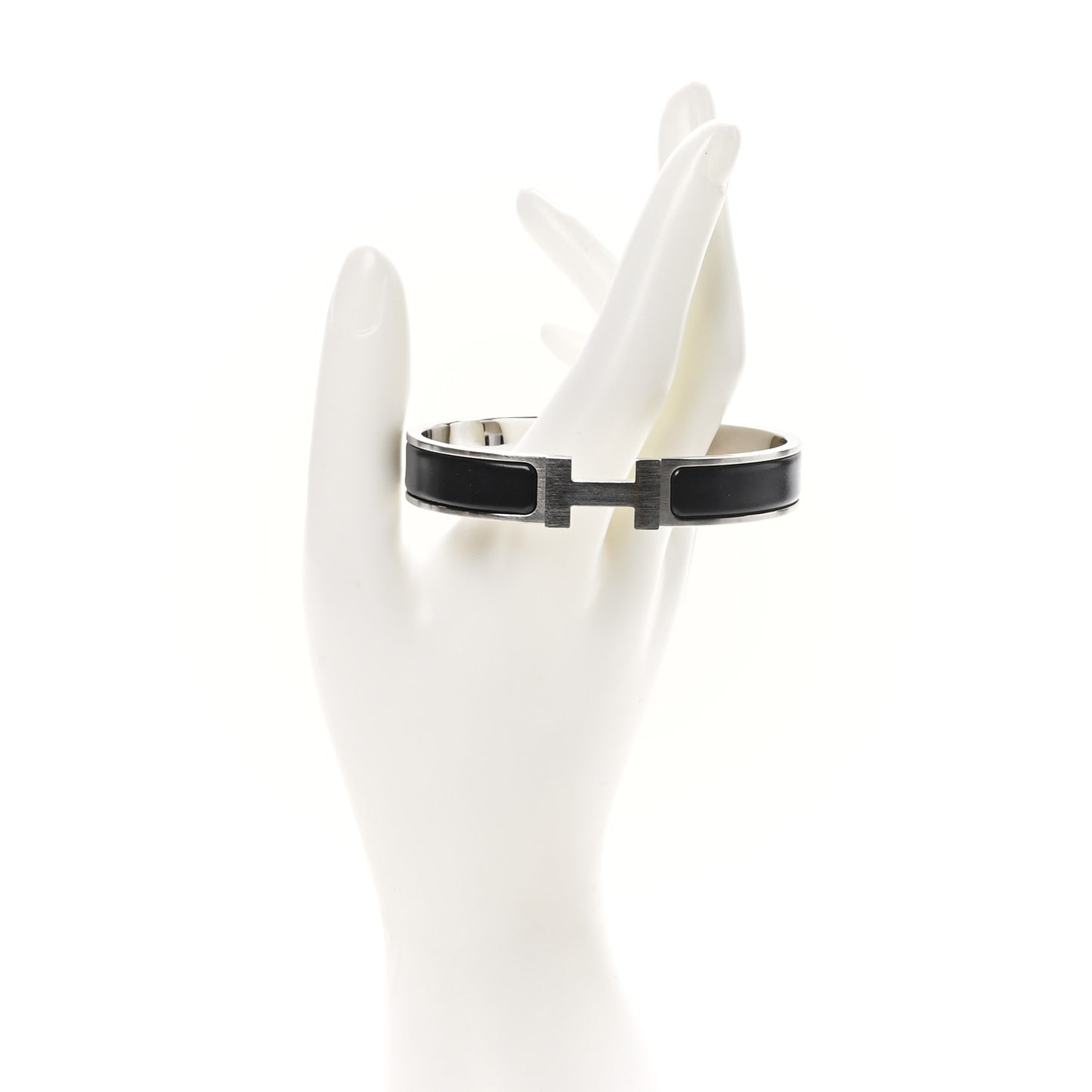 Matte Enamel Narrow Clic Clac HH Bracelet GM Black