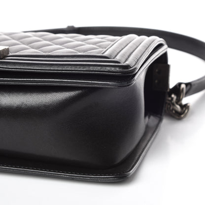Chanel Lambskin Quilted Medium Boy Flap Black 6 of 11