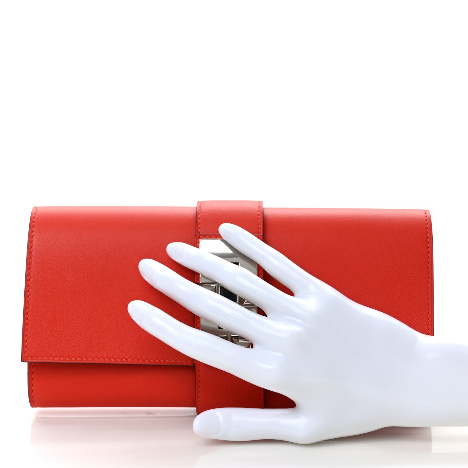 Hermes Swift Medor 23 Clutch Rouge Tomate 2 of 7