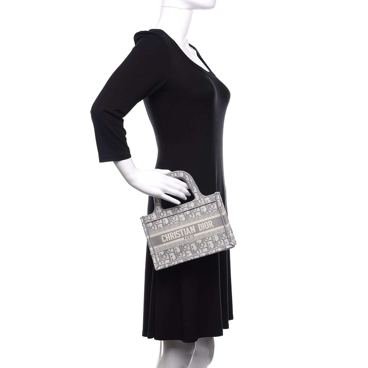 Christian Dior Oblique Mini Book Tote Grey Multicolor 2 of 9