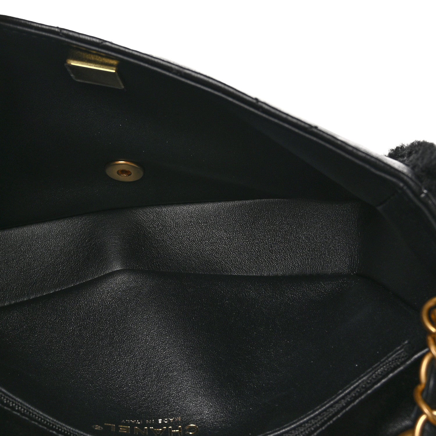 Chanel Shearling Lambskin Quilted Furry Coco Flap Black 5 of 11