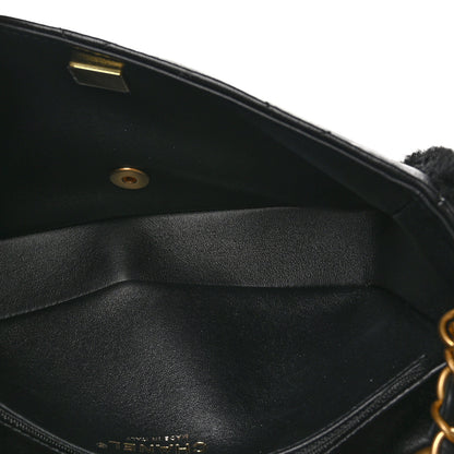 Chanel Shearling Lambskin Quilted Furry Coco Flap Black 5 of 11