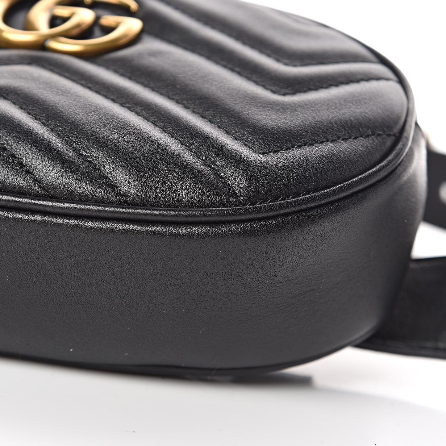 Calfskin Matelasse GG Marmont Belt Bag 95 38 Black