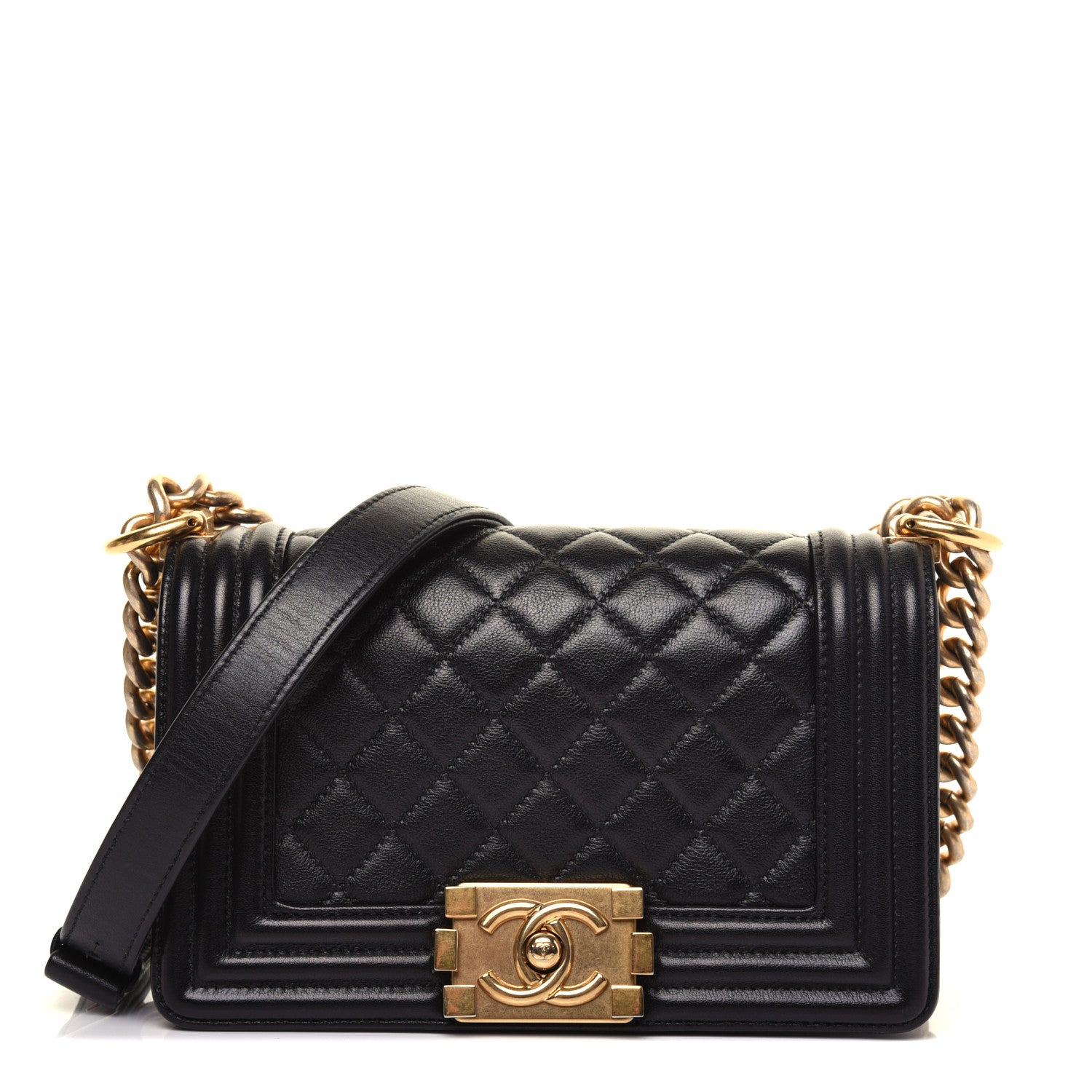 Chanel Calfskin Quilted Small Boy Flap Black 1 of 15