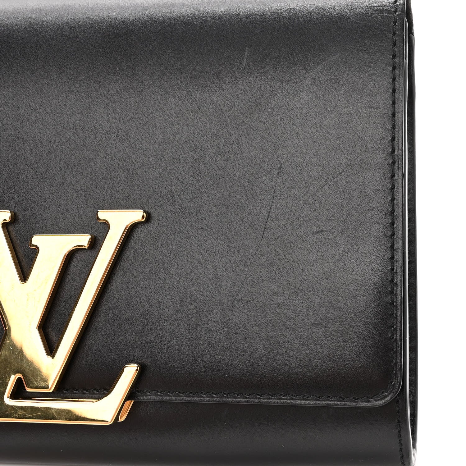 Louis Vuitton Calfskin Chain Louise MM Black 11 of 11