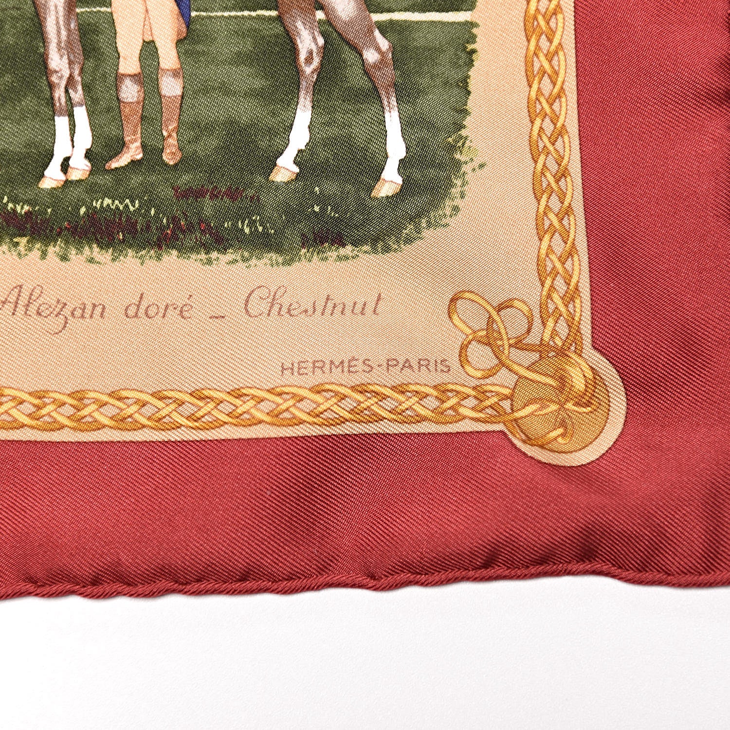 Hermes Silk Les Robes Pocket Square Scarf 5 of 5