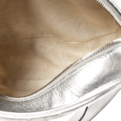 Gucci Metallic Sakai Be Green Calfskin Diagonal Stitched Small Blondie Shoulder Bag Silver 5 of 10