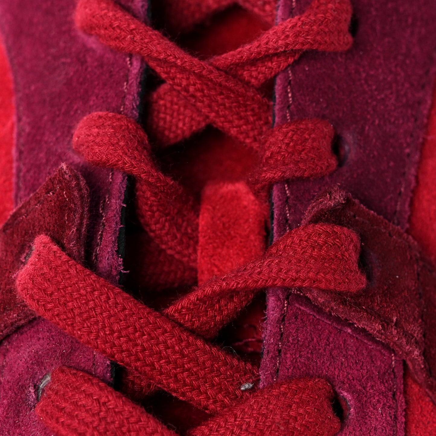 Suede Calfskin CC Sneakers 37 Burgundy Red