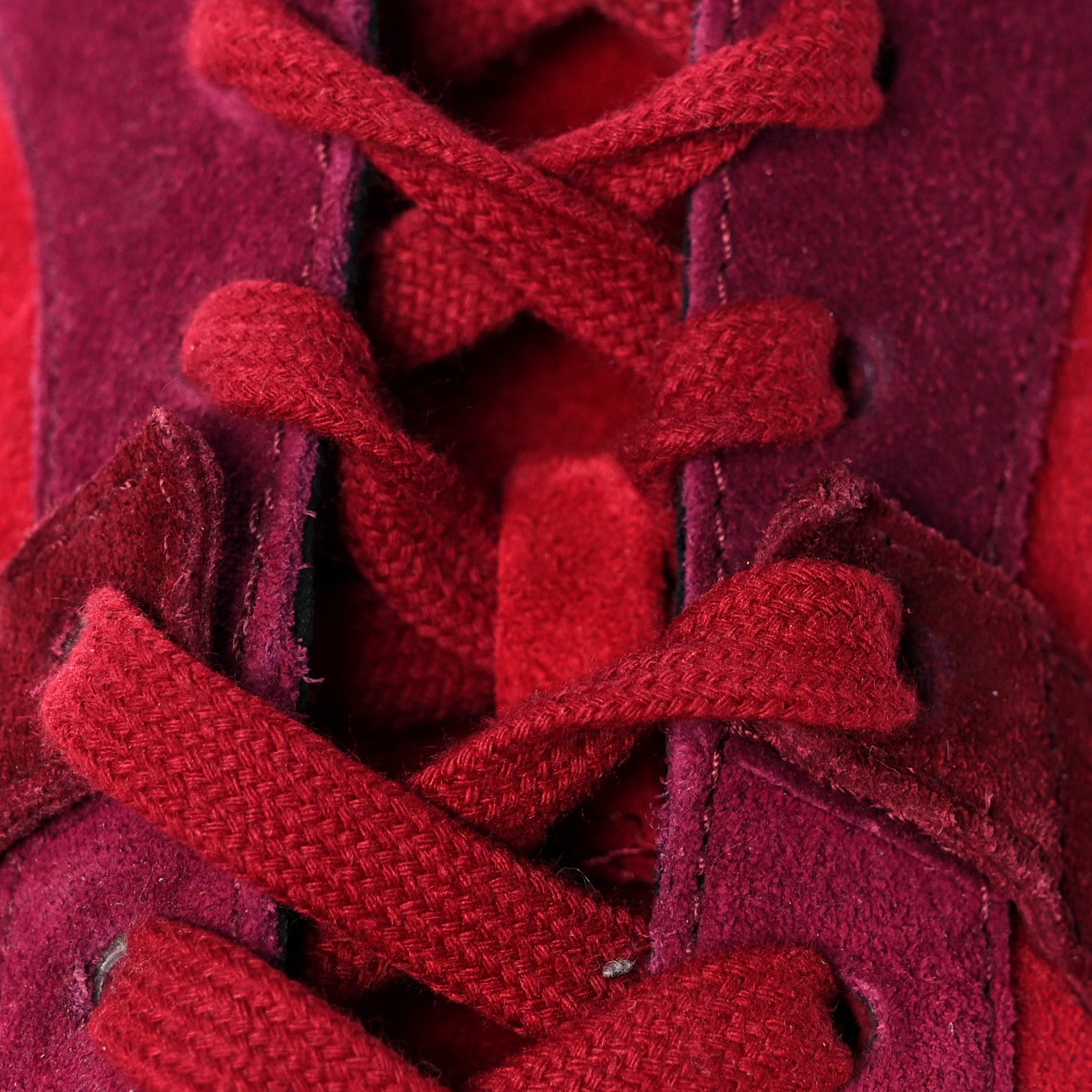 Chanel Suede Calfskin CC Sneakers 37 Burgundy Red 8 of 9