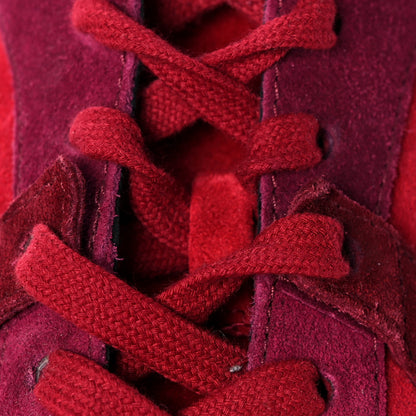 Chanel Suede Calfskin CC Sneakers 37 Burgundy Red 8 of 9