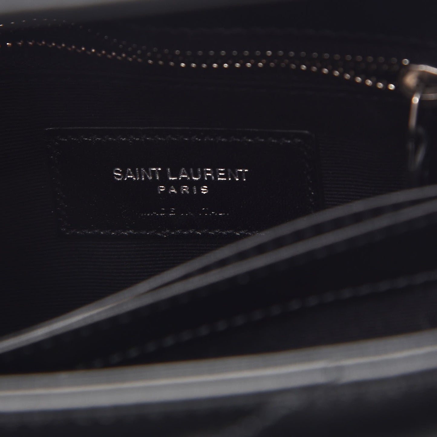 Calfskin Y Quilted Monogram Toy Loulou Crossbody Bag Black