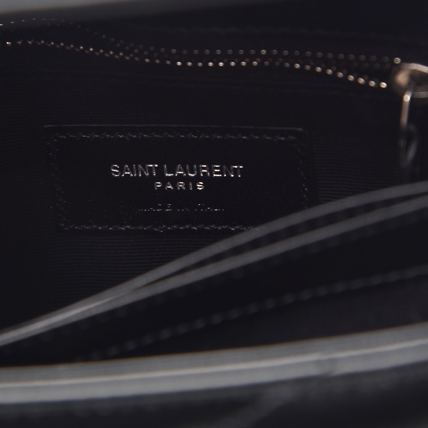 Saint Laurent Calfskin Y Quilted Monogram Toy Loulou Crossbody Bag Black 6 of 9