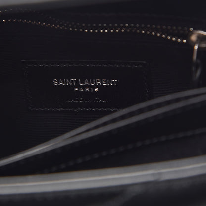 Saint Laurent Calfskin Y Quilted Monogram Toy Loulou Crossbody Bag Black 6 of 9