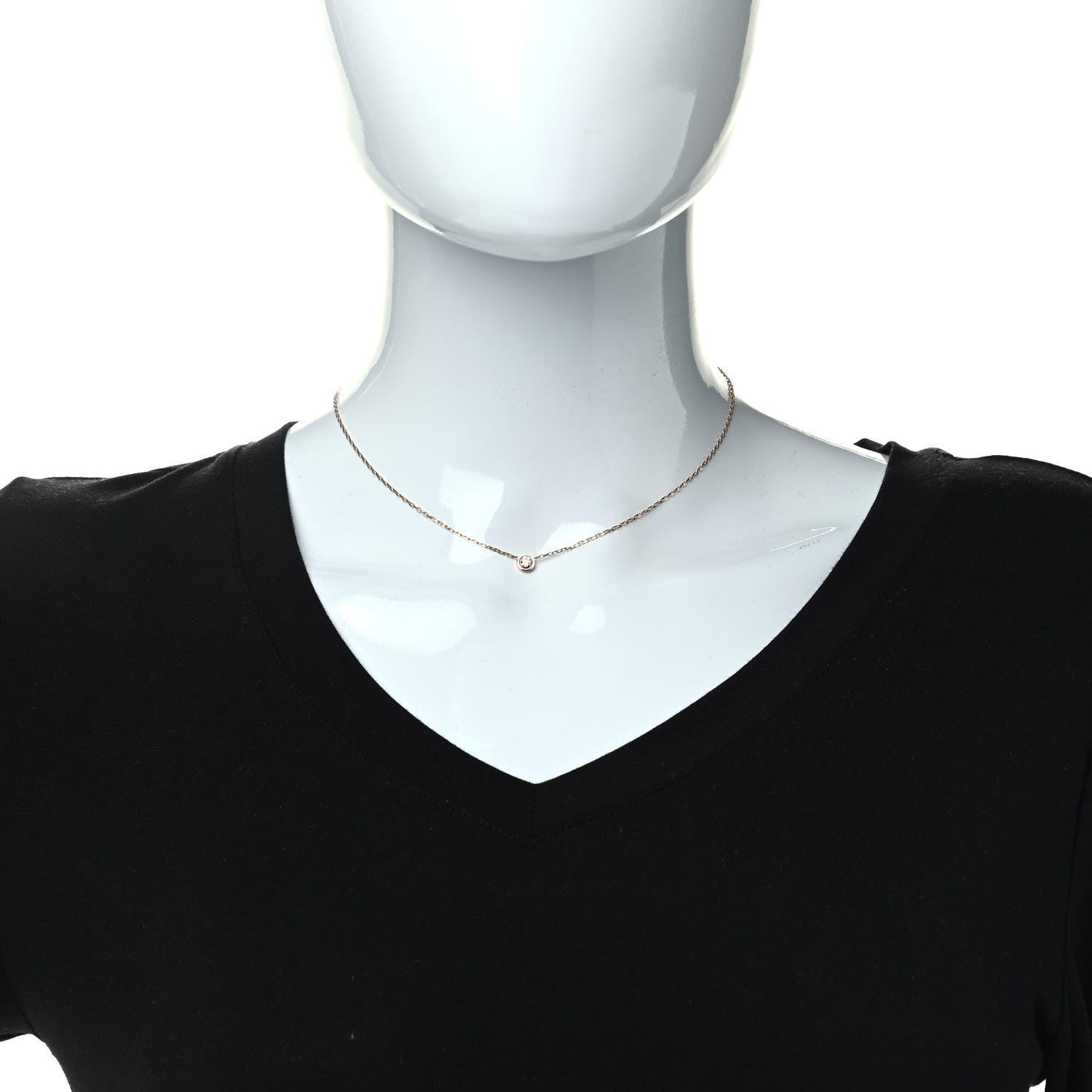 Cartier 18K Pink Gold Diamond LM D'Amour Pendant Necklace 3 of 12