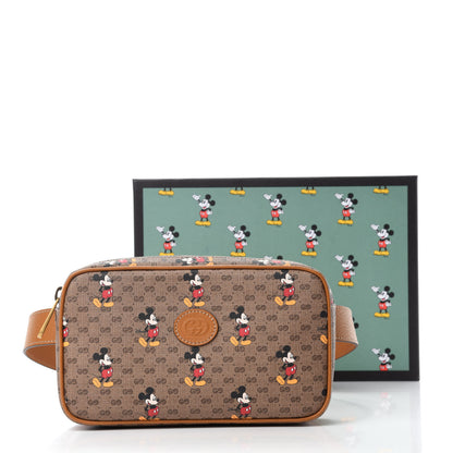Gucci X DISNEY Mini Vintage GG Supreme Monogram Mickey Mouse Small Belt Bag 90 36 Beige Vintage Sun Oil 12 of 12