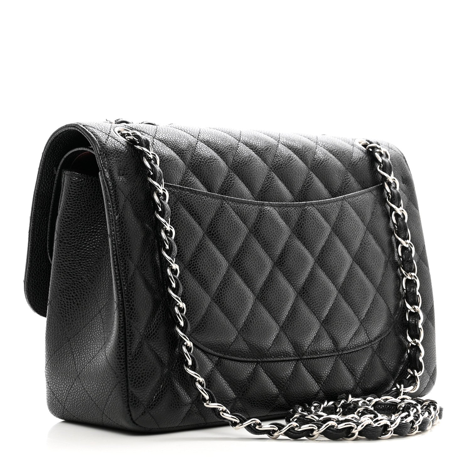 Chanel Caviar Quilted Jumbo Double Flap Black 3 of 10