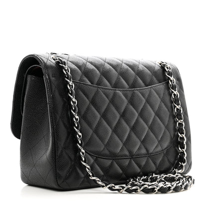 Chanel Caviar Quilted Jumbo Double Flap Black 3 of 10