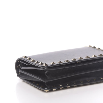 Valentino Garavani Calfskin Rockstud Wallet on Chain Black 7 of 14