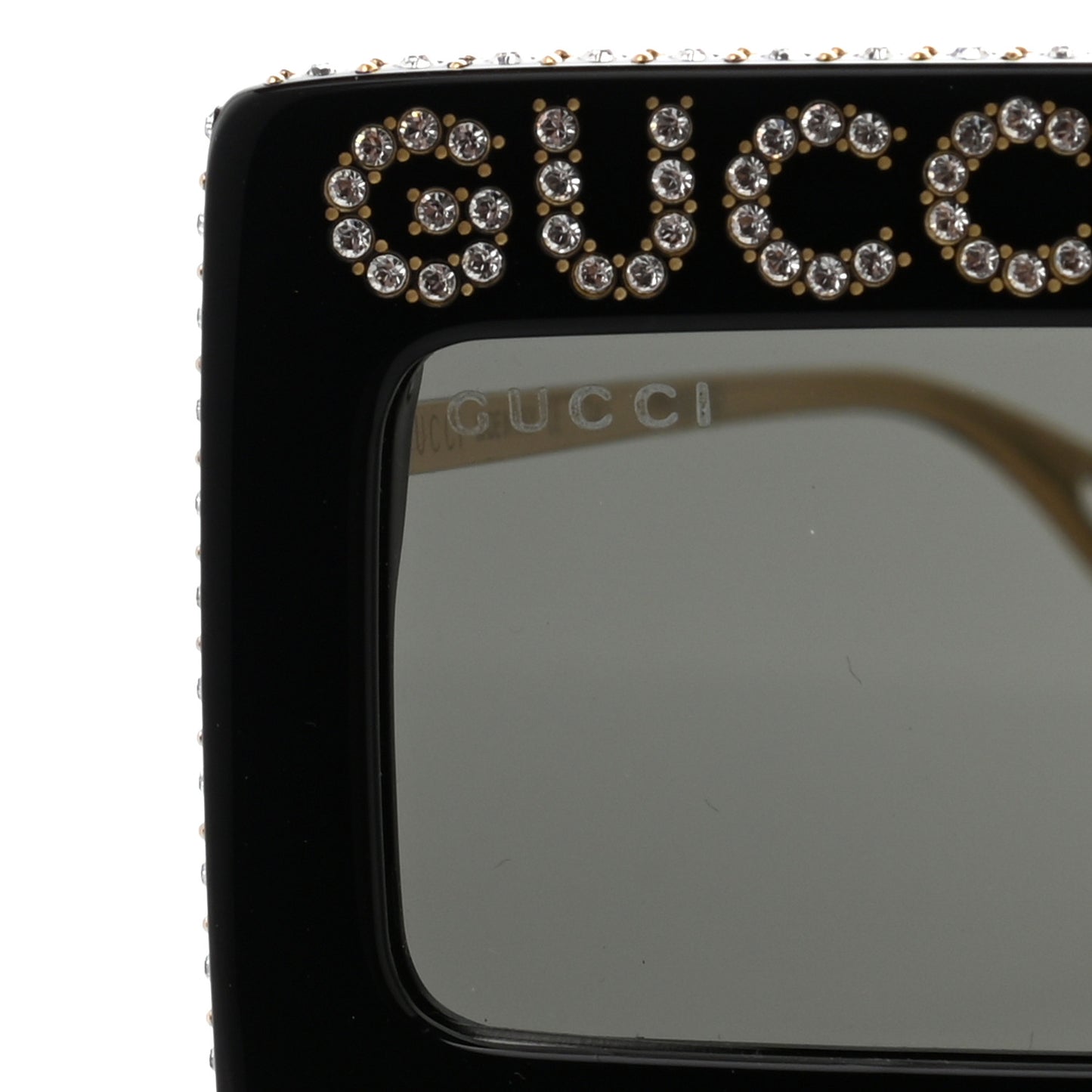 Acetate Crystal Mask-Frame Sunglasses GG0431S Black