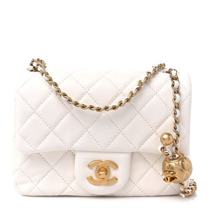 Chanel Lambskin Quilted Mini Pearl Crush Flap White 1 of 10