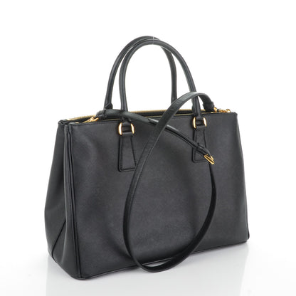 Prada Saffiano Medium Galleria Double Zip Tote Black 3 of 8