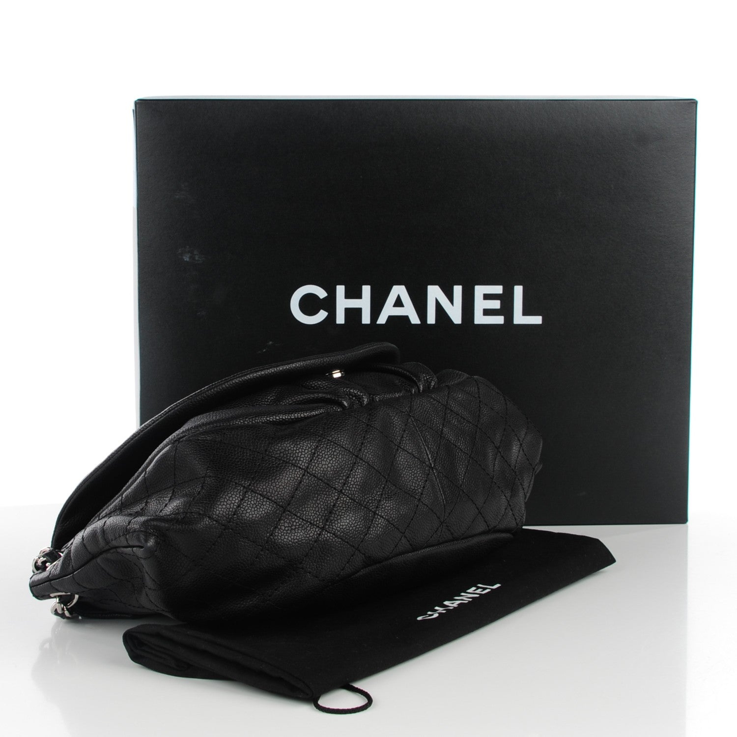 Chanel Caviar Half Moon Wallet On Chain WOC Black 4 of 7
