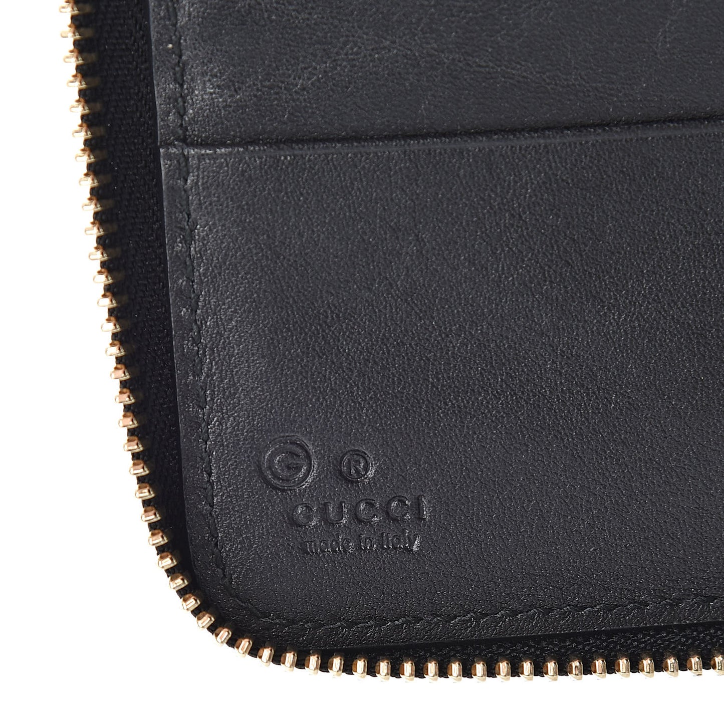 Guccissima Zip Around Travel Wallet Black