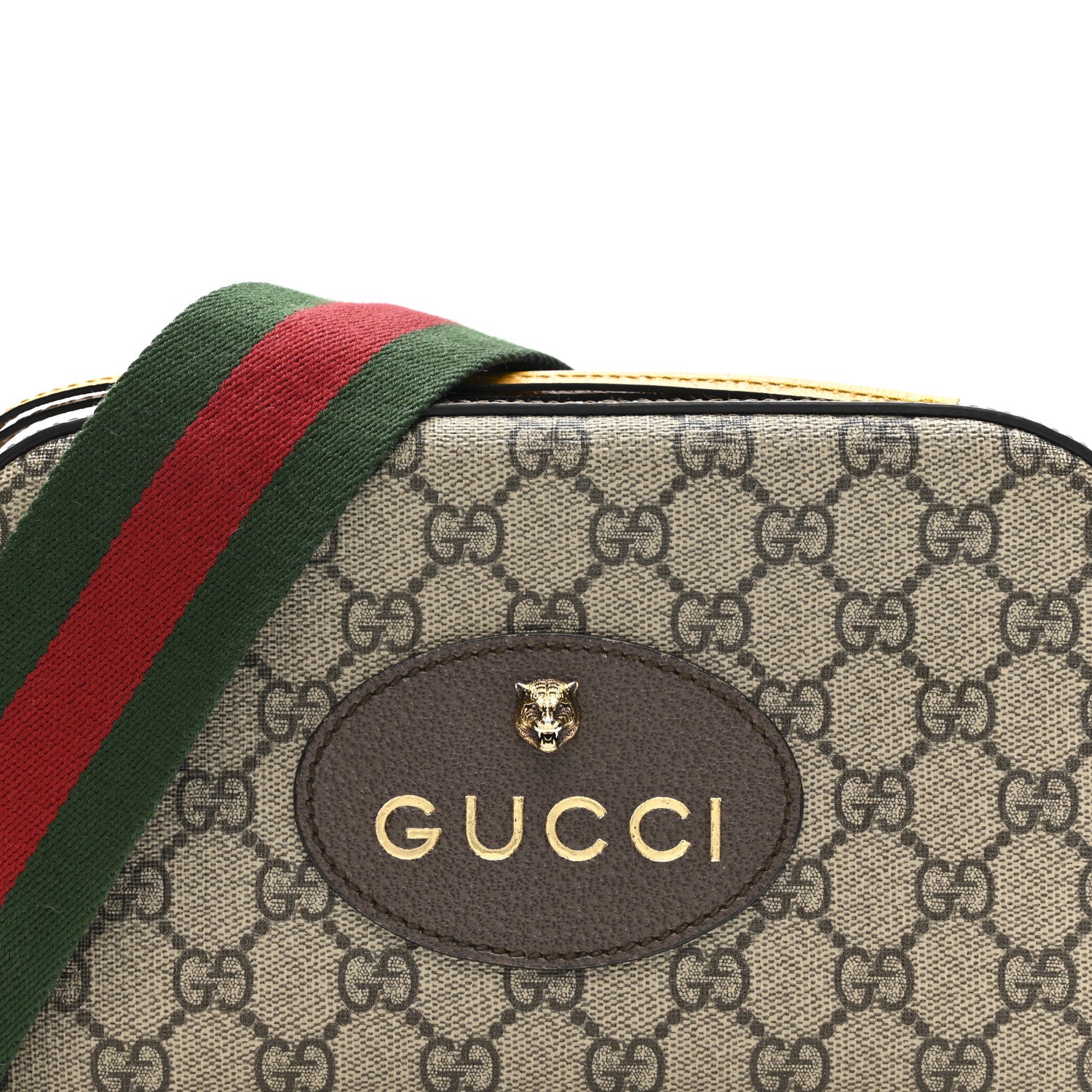 Gucci GG Supreme Monogram Web Neo Vintage Shoulder Bag Beige New Acero Crop 8 of 15