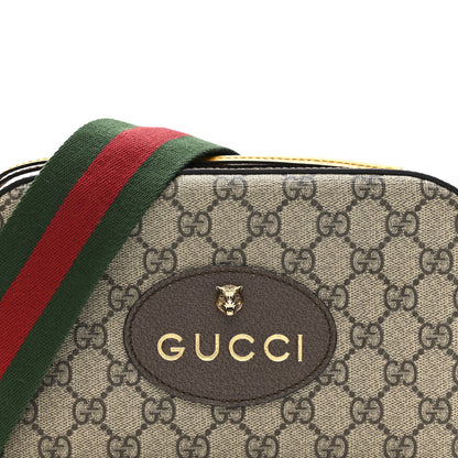 Gucci GG Supreme Monogram Web Neo Vintage Shoulder Bag Beige New Acero Crop 8 of 15