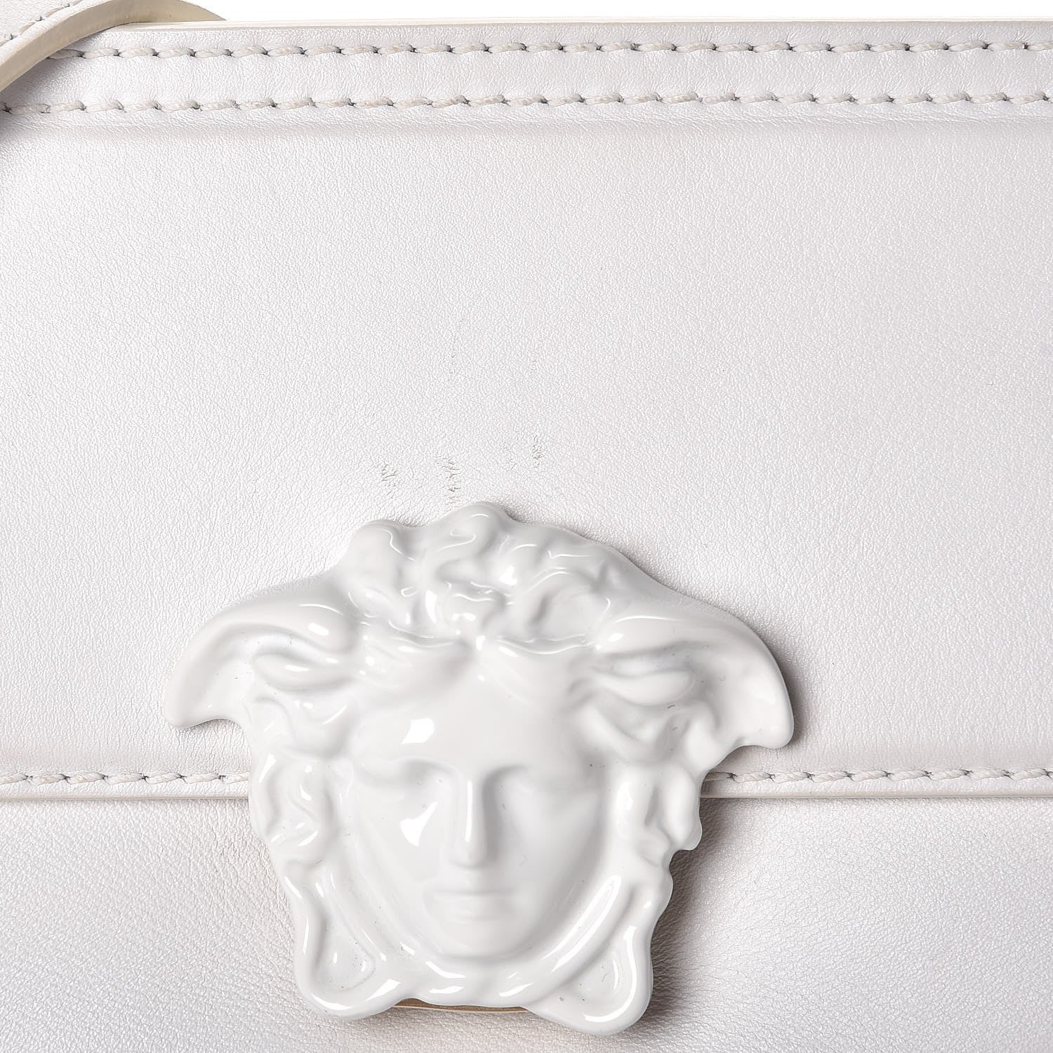 Versace Calfskin Palazzo Empire Crossbody Bag White 20 of 23
