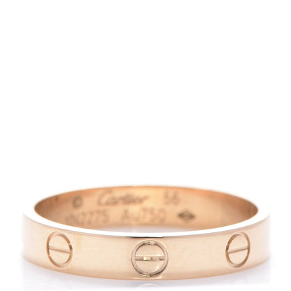 Cartier 18K Yellow Gold 3.5mm LOVE Wedding Band Ring 56 7.5 1 of 5